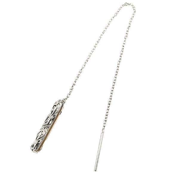 ハワイアンジュエリー ピアス ペア 片耳ピアス シルバー アメリカンピアス ロングピアス シルバー925 ハワイアン スクロール ライン 女性 手作り 手彫り ...