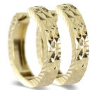 【最短発送】18金 フープピアス ペア 大ぶり 中折れ式 ピアス ゴールド 18k イエローゴールドK18 リング カット 普段使い 人気 シンプル 地金 男女...