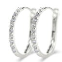 【最短発送】プラチナ900 フープピアス ダイヤモンド 0.5ct 大きめ pt900 中折れ式 貫通式 フープ 大ぶり シンプル おしゃれ 人気用用 大人 普...