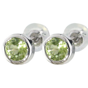 プラチナ ピアス ペリドットピアス プラチナピアス スタッドピアス 8月誕生石 レディース メンズ 男女兼用 ユニセックス 男女問わず