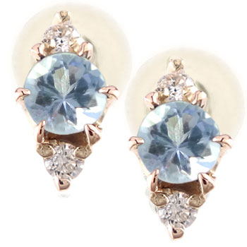 18金 ピアス タンザナイト ピアス ダイヤモンド ピンクゴールドk18 12月誕生石 スタッドピアス 18k 笑顔になるジュエリー お守り
