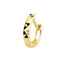 【最短発送】 18金 ピアス 片耳ピアス フープピアス ダイヤカット 中折れ式ピアス イエローゴールドk18 18k 男女兼用 ユニセックス 男女問わず