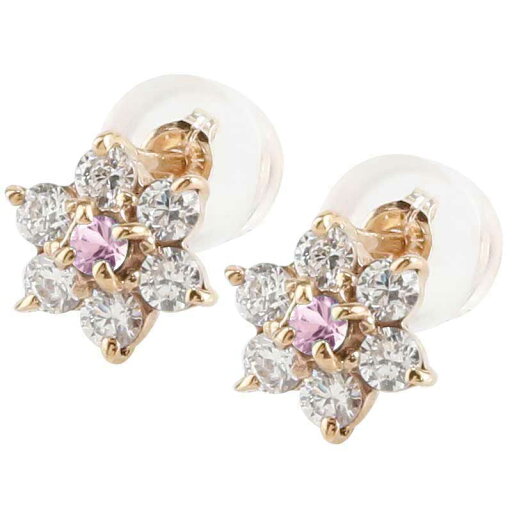18金 ピアス ダイヤモンド ピンクサファイア ピアス ピンクゴールドk18 花 フラワー スタッドピアス レディース 天然石 ダイヤ 9月誕生石 レディース 18金 ピアス ダイヤモンド ピンクサファイア ピアス ピンクゴールドk18 花 フラワー スタッドピアス レディース 天然石 ダイヤ 9月誕生石 レディース
