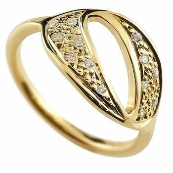 数字 リング ナンバーリング イエローゴールドk18 指輪 中指 ミディリング 人差し指 インデックスリング ダイヤモンド 0 ゼロ 零 数字 18金 ユニセックス