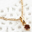 18金 k18 チャーム ネックレス ペンダント チャーム ペンダントトップ ガーネット ピンクゴールドk18 一粒 18k 重ね付け 1月誕生石 人気 おしゃ...