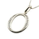 「Rakuten Fashion THE SALE」メンズ プラチナ イニシャル ネックレス ペンダント ネーム アルファベット O ダイヤモンド PT900 ...