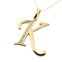 「Rakuten Fashion THE SALE」メンズ 18金 ネックレス イニシャル イエローゴールドk18 ペンダント ネーム アルファベット K ダイ...