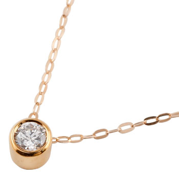 18金 ペンダント トップ ダイヤモンド ネックレス ピンクゴールドk18 レディース 18k