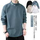 シ 無地 ゆったり 保温 暖かい インナー 冬服 秋服 春服 ロンT トップス 暖かインナー ハイネック 無地 カットソー Tシャツ 長袖
