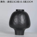 イ ドライフラワー用花器 生け花用花器 セラミックス花器 陶器花瓶 シンプル花器 簡約 無地 禅意 和風 白 黒 フラワーポット花器
