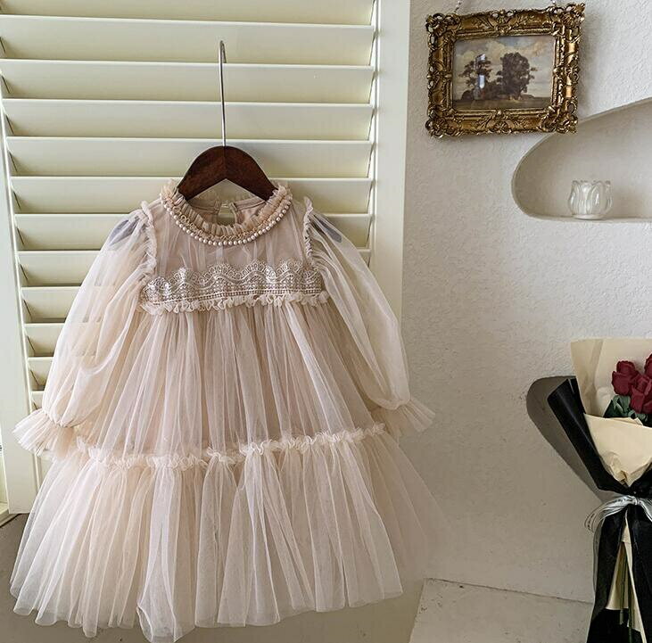 女の 上品 発表会ドレス チュール袖 Aライン 七五三 結婚式 紗裙 フォーマル 子ども服 女の子 ベビー ワンピース キッズ ドレス