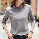 春物 春服 大きサイズ おしゃれ シンプル コットン 綿 無地 長袖 カットソー tシャツ レディース ポロシャツ