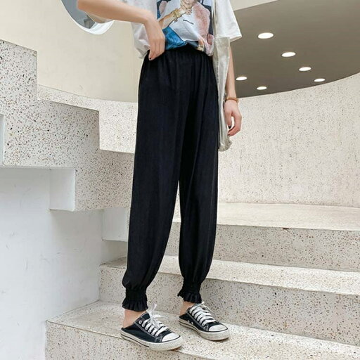 ストレッチパ 外出OK 楽ちん 無地 レディース ルームパンツ ウエストゴム リラックスパンツ 9分丈 ジョガーパンツ ロングパンツ ストレッチパ 外出OK 楽ちん 無地 レディース ルームパンツ ウエストゴム リラックスパンツ 9分丈 ジョガーパンツ ロングパンツ