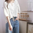 送料無料 40代 30代 20代 通勤 通学 オフェス カジュアル 可愛い 白 五分袖 Tシャツ シャツ 夏 春 カットソー トップス トップス(4)