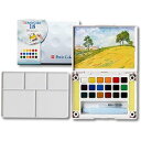 プチカラー18色セット サクラクレパス 固形水彩絵具 水筆入り