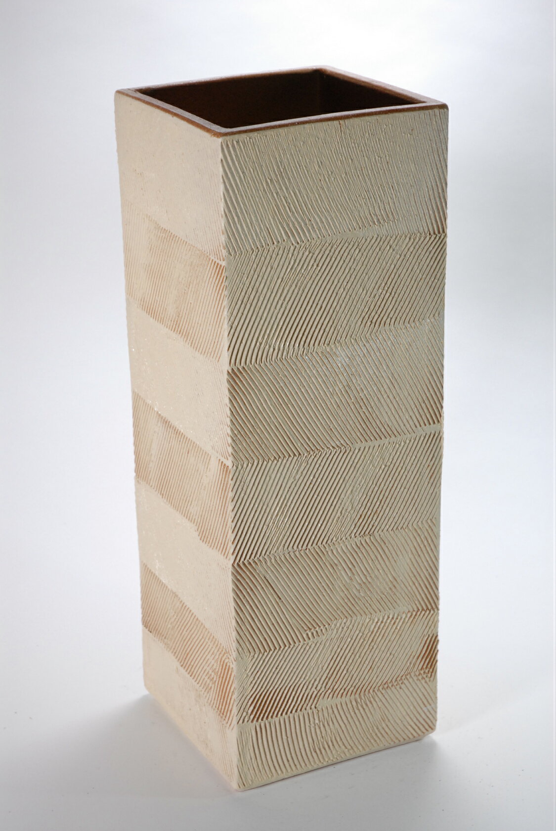 【傘立 陶器】白泥スコール傘立　（信楽焼き・陶器・傘立て ・梅雨・玄関・収納・和風・おしゃれ・日本製）