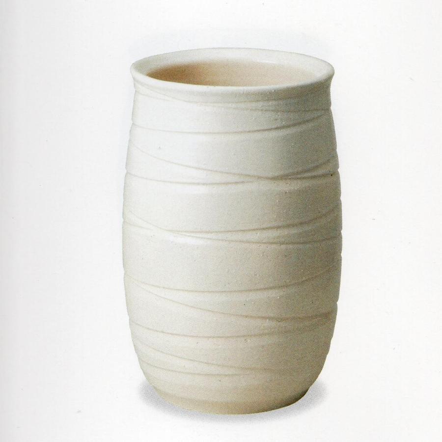 【傘立 陶器】クレイホワイト糸車傘立　（信楽焼き・陶器・傘立て ・梅雨・玄関・収納・和風・おしゃれ..