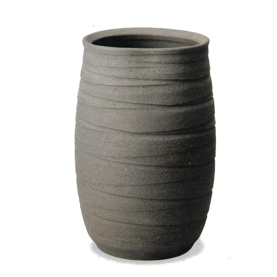 【傘立 陶器】クレイブラック糸車傘立 　（信楽焼き・陶器・傘立て ・梅雨・玄関・収納・和風・おしゃ..