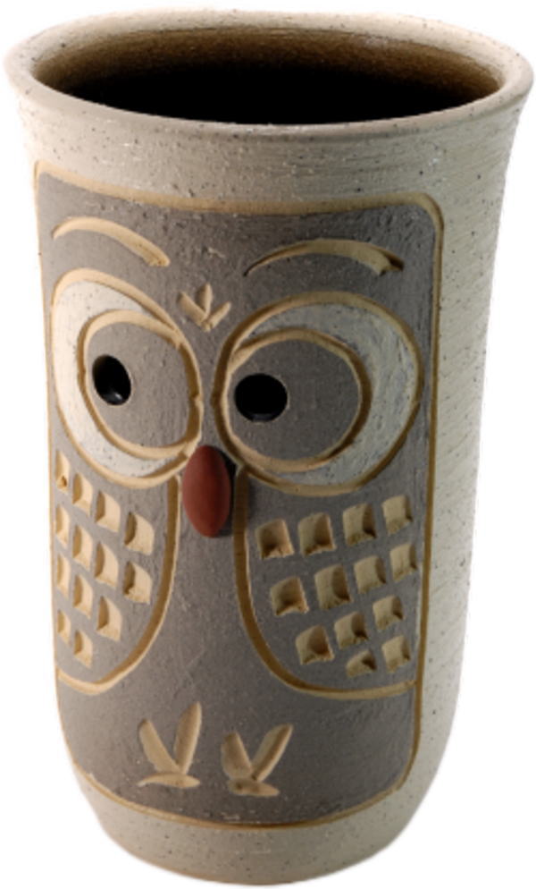 白ふくろう傘立　（信楽焼き・陶器・傘立て ・梅雨・玄関・収納・和風・おしゃれ・日本製）