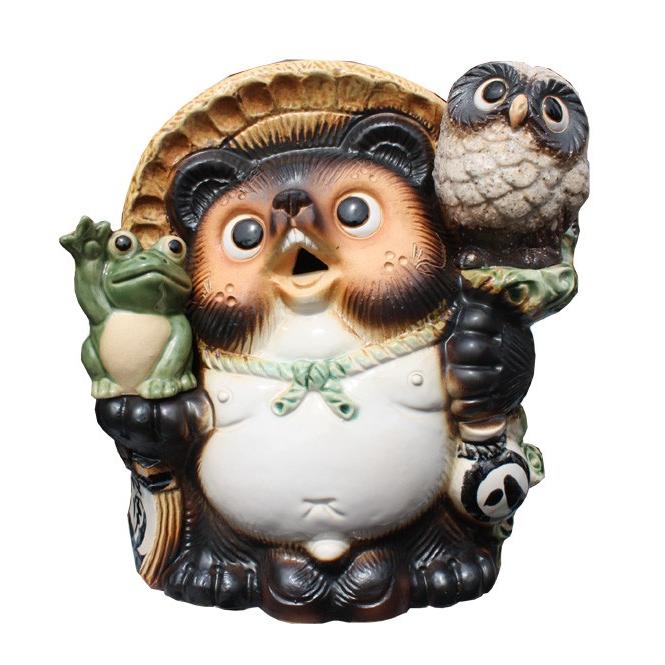 満願成就狸 8.5号（信楽焼 陶器 たぬき タヌキ 置物）のサムネイル