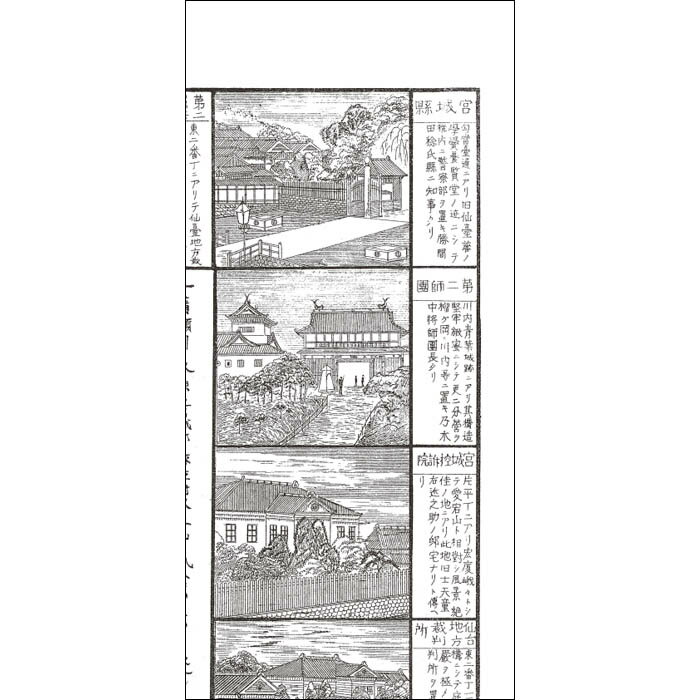 【明治30年 名勝絵入仙臺明細全図】仙台 宮城 明治 昔 古地図 懐かしい レトロ