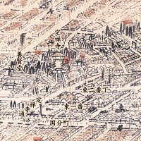 明治元年現状仙台城市之図