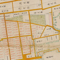 明治元年現状仙台城市之図