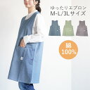 【1780円→1602円】エプロン かぶるだけ おしゃれ レディース メンズ ゆったり LL 3L 大きいサイズ お尻が隠れる 北欧 ラン型 綿100% コット...