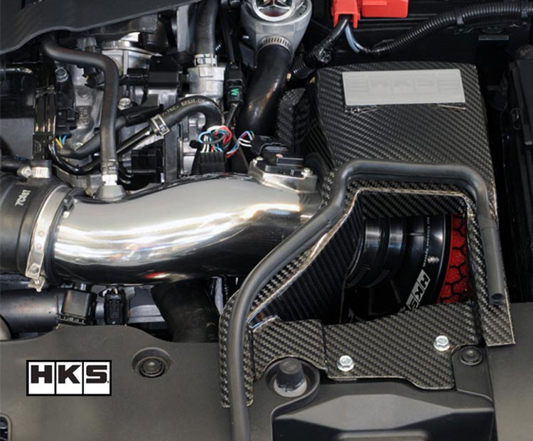 【 シビック Type-R FK8 / K20C ターボ用 】 HKS ドライカーボン製コールドエアインテーク フルキット (AFR無し) 品番： 70026-AH007 (HKS正規品) ※送料無料 (沖縄県および離島は除く)