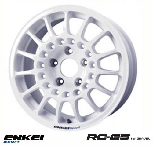 【 ENKEI Sports RC-G5 for GRAVEL 】 15インチ 7.0J 5H-114.3 35 ホワイト 1本 (エンケイ スポーツ 軽量ホイール IRS MOTOR SPORT)