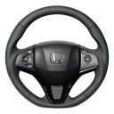 HONDA VEZEL ヴェゼル RU1, RU2, RU3, RU4用 レアル ステアリング オリジナルシリーズ オールレザー (ブルー×ブラック ユーロステッチ) 品番: HNA-LPB-BL (REAL 正規品 純正交換タイプ Steering) ※送料無料 (沖縄県および離島は除く)