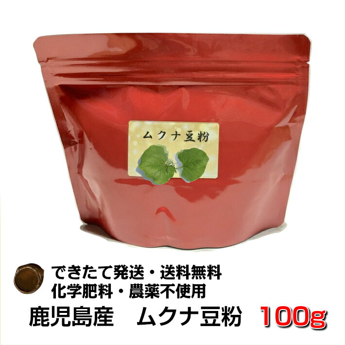 国産ムクナ豆 2022年鹿児島ムクナ豆粉 粉末ムクナ豆パウダー100g×1袋できたて発送【ムクナ豆/むくな豆/ムクナ/むくな/八升豆/国産ムクナ豆/ムクナ豆サプリ/ドーパミン/セロトニン/送料無料/物忘れ/白髪】