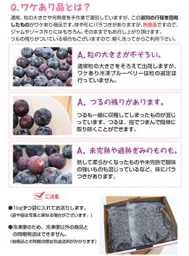 【送料無料】【100％国産】訳あり冷凍ブルーベリー【たっぷり2kg】スムージーにピッタリ！【農薬不使用】