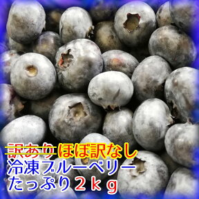 【送料込】ほぼ訳なし冷凍ブルーベリー【たっぷり約2kg】【農薬不使用】