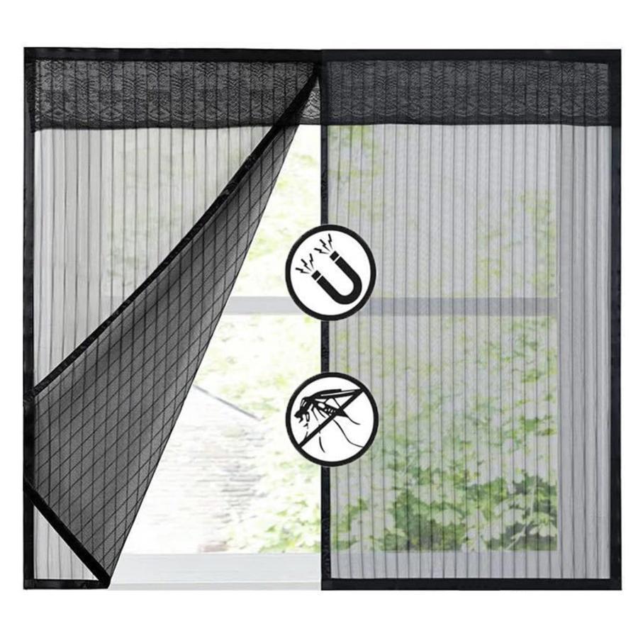 磁気蚊網窓、自動的にカーテンを閉め、マグネット式網戸 磁気蚊帳ウィンドウ、防虫ドアスクリーンと窓..
