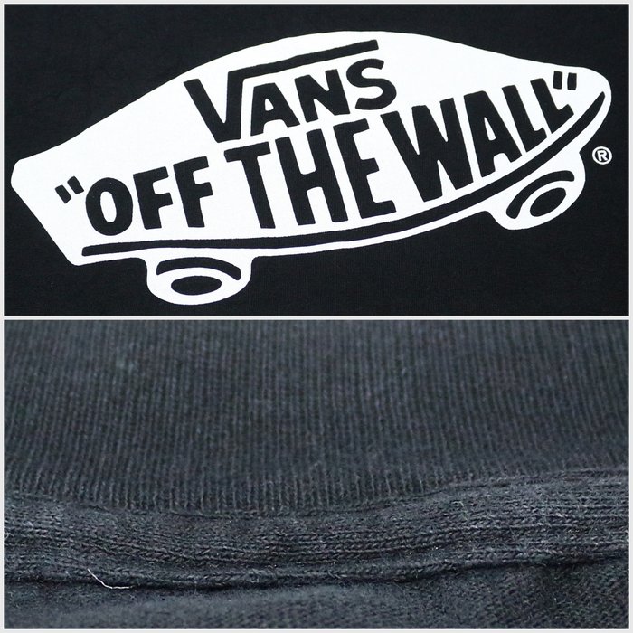 00s バンズ VANS ロゴ 半袖Tシャツ 古着 ★ メンズ Lサイズ相当 ブラック ぽっきり