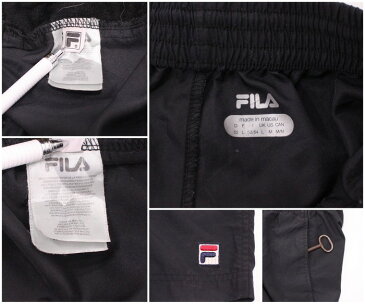 2000s FILA イージーショーツ★【USA買い付け】 【古着】 【中古 】 【ユーズド】 Lサイズ ブラック フィラ スイムショーツ プレゼント ギフト 衣装