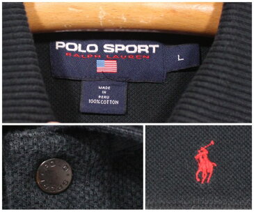 古着 90s POLO SPORTS 半袖 ポロシャツ ★ Lサイズ ブラック プレゼント ギフト 衣装