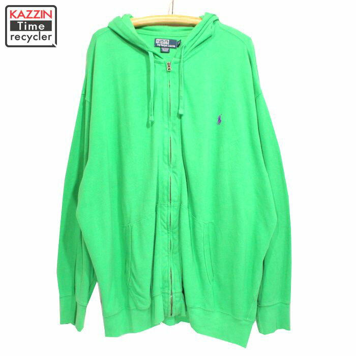 90s RalphLauren フルジップ フード付きパーカー ★ XXXLサイズ 大きいサイズ ビッグサイズ 90年代 【USA買い付け】 【古着】 【中古】 【ユーズド】 【ヴィンテージ】