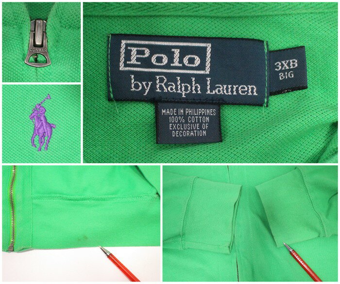 90s RalphLauren フルジップ フード付きパーカー ★ XXXLサイズ 大きいサイズ ビッグサイズ 90年代 【USA買い付け】 【古着】 【中古】 【ユーズド】 【ヴィンテージ】