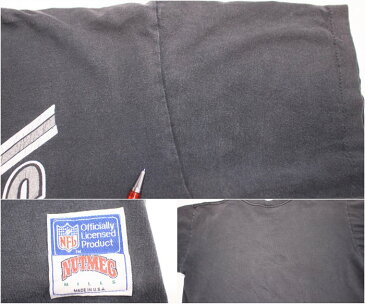 90s NFL オークランド・レイダース プリントTシャツ USA製 古着 ★ Mサイズ ブラック