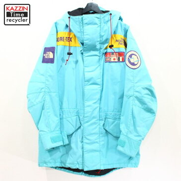 90s USA製 ノースフェイス トランスアンタークティカ エクスペディション パーカー GORE-TEX ヴィンテージ 古着 希少 ★ XLサイズ ブルー