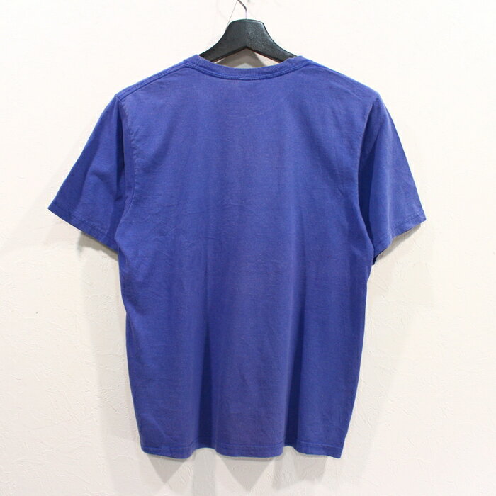 90s ボーイズ POLO ラルフローレン カレッジ風 プリント 半袖 Tシャツ 古着 ★ 表記ボーイズMサイズ ブルー ぽっきり