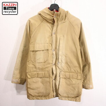 レディース 80s USA製 WOOLRICH ウールリッチ ナイロン マウンテンパーカー 古着 ★ 表記Sサイズ ベージュ
