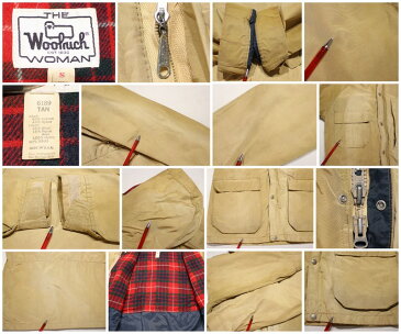 レディース 80s USA製 WOOLRICH ウールリッチ ナイロン マウンテンパーカー 古着 ★ 表記Sサイズ ベージュ