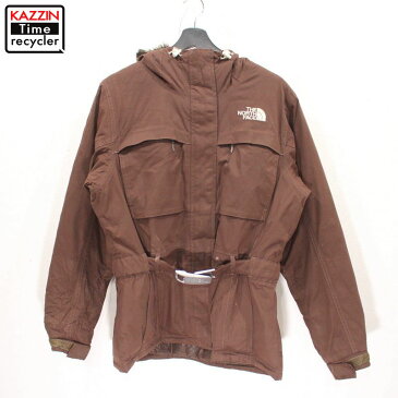レディース THE NORTH FACE ノースフェイス グースダウン入り ベルト付き ナイロン ジャケット 古着 ★ 表記Mサイズ ブラウン 2109ss
