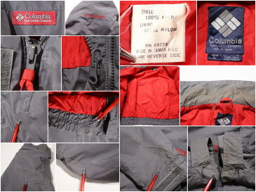 90s columbia コロンビア Whirlibird ウィリバード ナイロン ジャケット 古着 ★ 表記XLサイズ ビックサイズ グレー 2109ss