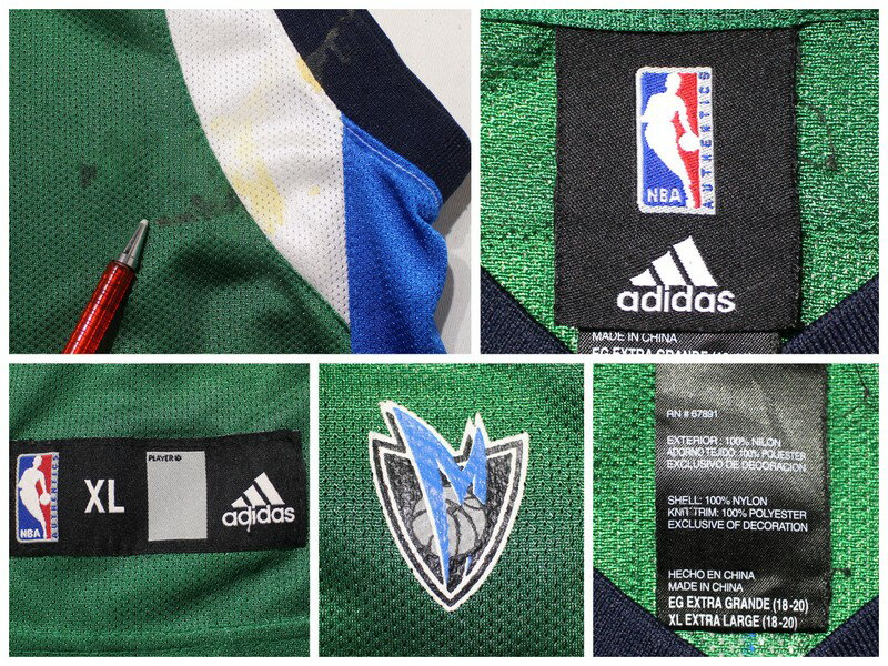 古着 NBA ダラス・マーベリックス レプリカ ゲームジャージ ユニフォーム #31 ジェイソン・テリー adidas製 ★ ボーイズ 表記XLサイズ グリーン