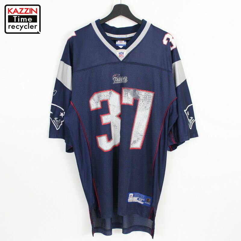 00s NFL ニューイングランド・ペイトリオッツ ゲームジャージ ユニフォーム #37 HARRISON アメフト Reebok 古着 ★ 表記Mサイズ ビッグ..