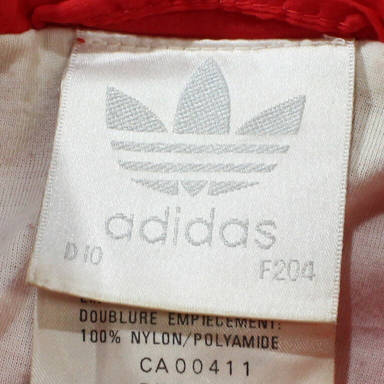 80s アディダス adidas ナイロンジャケット 古着 ★ 表記XLサイズ ビッグサイズ オーバーサイズ レッド